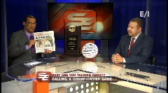 McKinney appearing on Sports Edition with Kenny McReynolds on WCIU-TV in Chicago days after the Triton College men's basketball team won the NJCAA National Title in 2018.